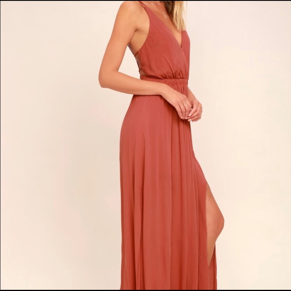 Dusty Rose / Blush Maxi Dress - Lulus